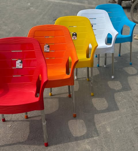Durable Plastic Chair with Steel Legs