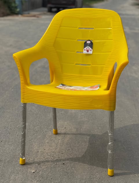 Durable Plastic Chair with Steel Legs