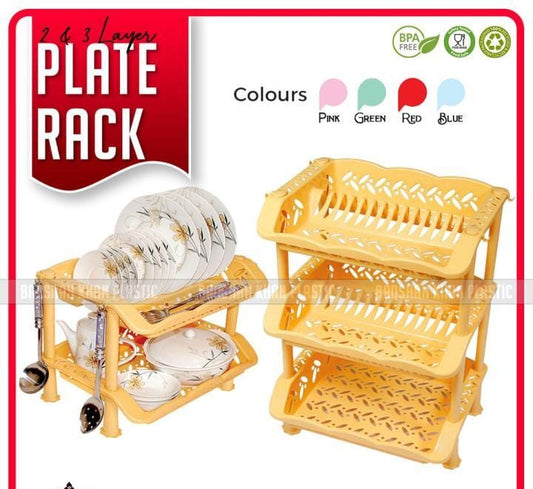 Plastic plate rack