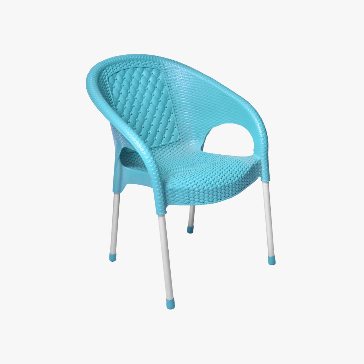 Plastic Arm Chair with Steel Legs